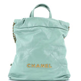 Chanel, Pre-Loved 22 Chain Backpack Quilted Calfskin Medium, Green