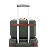Samsonite Virtuosa Hardside Train Case, Crossbody Travel Makeup Case with Removable Strap, Pine Green