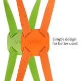 VVILL Bag Bungee, Luggage Straps Suitcase Adjustable Belt - Lightweight and Durable Travel Bag Accessories (Orange)