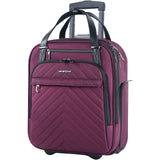 VANKEAN Carry On Underseat 16-inch Multi-functional Underseater Lightweight Overnight Suitcase with Wheels, Roller Case for Men Women Travel Business, Burgundy