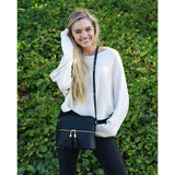 SG SUGU Lunar Lightweight Medium Dome Crossbody Bag Shoulder Bag with Double Tassels | Zipper Pocket | Adjustable Strap|Black