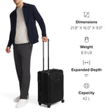 TUMI - Aerotour 4 Wheel Expandable Luggage - Men's and Women's Lightweight Business and Leisure Travel Suitcase - 21.75" Continental Expandable Carry-On, Navy