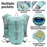 Carey STEN Hydrated Backpack, Running Vest, paired with a 1.5L Water Bag Hiking Backpack, Suitable for Running, Hiking, Marathon, and Both Men and Women (Pink, 1)