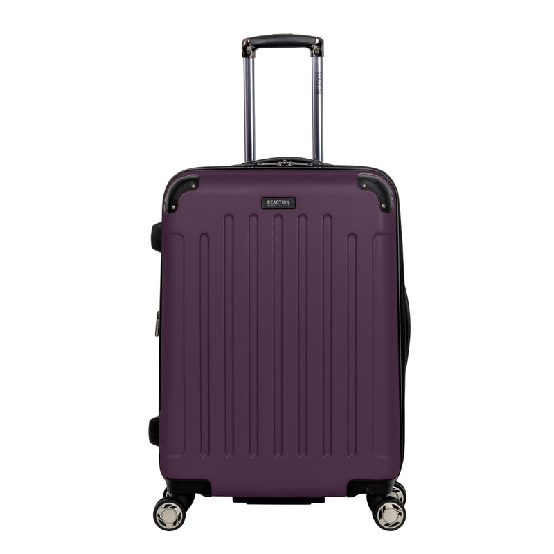 Kenneth Cole REACTION Renegade Luggage Expandable 8-Wheel Spinner Lightweight Hardside Suitcase, Midnight Plum, 24-Inch Checked