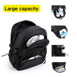 GlneYos basketball bag backpack with Separate Shoes Compartment & Ball Holder,Large Multi functiona Sports Bag Basketball Accessories fit soccer tennis gym Black