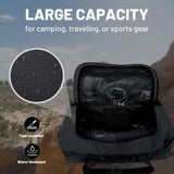 MIER 60L Water Resistant Backpack Duffle Heavy Duty Convertible Duffle Bag with Backpack Straps for Gym, Sports, Travel, Black