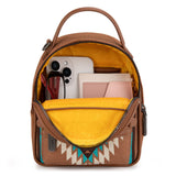 Montana West Wrangler Western Mini Backpack Purse Aztec Back Pack Bookbag for Girls Women with Coin Purse