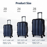OUZZO 20 Inch Expandable Carry On Luggage 22x14x9 Airline Approved Hardshell Suitcases with Wheels Durable Lightweight Travel Luggage with TSA Lock USB Port for Business Trip Weekend Getaway