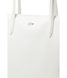 Lacoste Women's L.12.12 Small Concept Shopping Tote Bag, Clean White, One Size