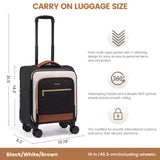 LOVEVOOK Underseat Carry On Luggage Airline Approved, 14 Inch Softside Suitcases with Wheels, Lightweight Spinner Carry on Suitcase with TSA Lock Weekender
