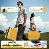 Krute Aluminum Frame Luggage 28 Inch Checked Suitcase with Spinner Wheels TSA Approved No Zipper Hard Shell Luggage PC+ABS Travel Suitcase