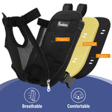 Pawaboo Pet Carrier Backpack, Adjustable Pet Front Cat Dog Carrier Backpack Travel Bag, Legs Out, Easy-Fit for Traveling Hiking Camping for Small Medium Dogs Cats Puppies 2.5-5lbs, S, Black