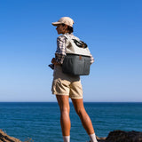 Maelstrom Cooler Backpack, 36 Cans Insulated Backpack Cooler, Soft Leakproof Double Deck Cooler Bag, Lightweight Lunch Backpack for Men & Women,Perfect for Beach Travel, Camping & Work (2.Beige-Gray)