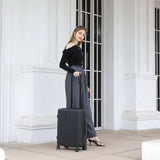 Hulsin Carry On Luggage with TSA Lock, Carry on Suitcase 22x14x9 Airline Approved, Carry-on luggage with 360° Spinner Wheels, Hardside 20 Inch Lightweight Hard Shell Suitcase (Black, 20-Inch)