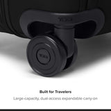 TUMI - Alpha Dual Access Expandable Carry-On Luggage - Zipper Expansion - Durable Ballistic Nylon Lightweight Suitcase -TSA Lock Tracer - Black