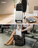 LUGGEX Underseat Carry On Luggage and 6 Set Packing Cubes Bundle – Travel Essentials