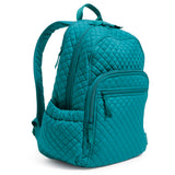 Vera Bradley Women's Cotton Campus Backpack, Forever Green - Recycled Cotton, One Size
