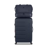 SwissGear 7366 Signature Hardside Expandable Luggage with Spinner Wheels and TSA Lock, Weekender Tote, Navy, 2-Piece Set (Weekender/27)