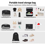 Hanke 7 Set Compression Packing Cubes for Travel, Expandable Large Packing Cubes for Suitcases and Backpack, Luggage Packing Organizer Bags with Double Zipper as Travel Essentials,Black