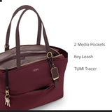Tumi Womens Cam Large Tote Wine One Size