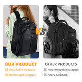 diwolor 35L Multi-Scene Detachable Handle Travel Rolling Backpack Airline Approved,360° Rotating Fit 15.6 Inch Laptop College Backpack With 4 Wheels,Carry on Luggage