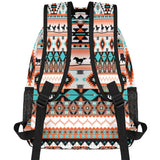 Aztec Backpack for School, Ethnic Western Style Running Horse Laptop Backpack Water Resistant Bookbag for Casual Travel Hiking Camping Outdoor Daypack Shoulder Bag for Teenager Boys Girls Kids