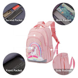 Abshoo Cute Kids Backpack For Girls Kindergarten Elementary Unicorn School Backpacks With Chest Strap (Unicorn Dark Pink)