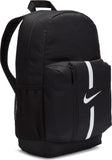 NIKE Unisex Academy Team Sports backpack (pack of 1), Black/Black/White, 18 long, Sport