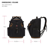 SwissGear Tool Bag Backpack, Fits Up to 17-Inch Laptop, Work Pack PRO, Black/Brown Canvas