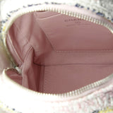 Chanel, Pre-Loved Classic CC Chain Pocket Backpack Quilted Tweed Mini, Pink