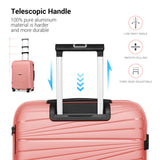 LARVENDER Luggage Sets 2 Piece, Expandable PP 24 Inch Check-in Suitcase with Duffle Bags for Women, Luggage Set Clearance with Spinner Wheels TSA Lock (Peach)