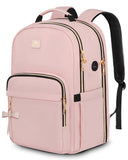 MATEIN Pink Laptop Backpack, 17 Inch TSA Approved Travel Carry On Backpack for Women, Large Work Compuer Bag with Charging Hole & Luggage Strap, Water Resistant Anti Theft College Nurse Bag