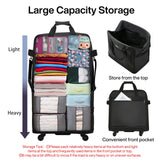 Hanke Suitcases with Wheels Expandable Foldable Luggage Bag Suitcase Collapsible Rolling Travel Bag Duffel Bag for Men Women Lightweight Suitcases without Telescoping Handle, Black