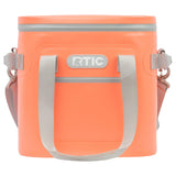 RTIC Ultra-Tough Soft Cooler 20 Can, Insulated Bag Portable Ice Chest Box for Lunch, Beach, Drink, Beverage, Travel, Camping, Picnic, Car, Trips, Floating Cooler Leak-Proof with Zipper, Coral