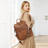 AGLOD Leather Backpack Purse for Women Designer Ladies Shoulder Bag Fashion Faux Work Travel Handbags