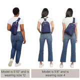 Baggallini Essential Mini Backpack Purse for Women - Built-in RFID Card Holder - Convertible Sling Bag with Adjustable Shoulder Strap