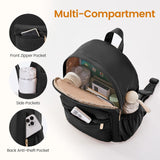 LOVEVOOK Mini Backpack Purse for Women, Small Puffer Lightweight Backpack, Casual Daily Daypack Purse for Women, Cute bag with Anti-theft Pocket for Travel-Black