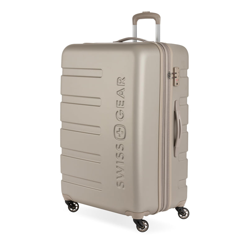 SwissGear 7366 Signature Hardside Expandable Luggage with Spinner Wheels, TSA Lock, Sand, Checked-Large 27-Inch