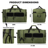 Goloni 130L Expandable 32" Heavy Duty Extra Large Duffel Bag,Sports Gym Equipment Travel Duffle Bag for Soccer Baseball Basketball Hockey Football Team Coaches & More