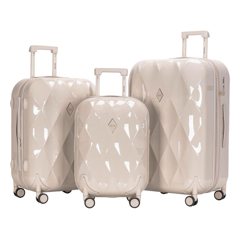 kensie Enchanting 3 Piece Luggage Set, Fog