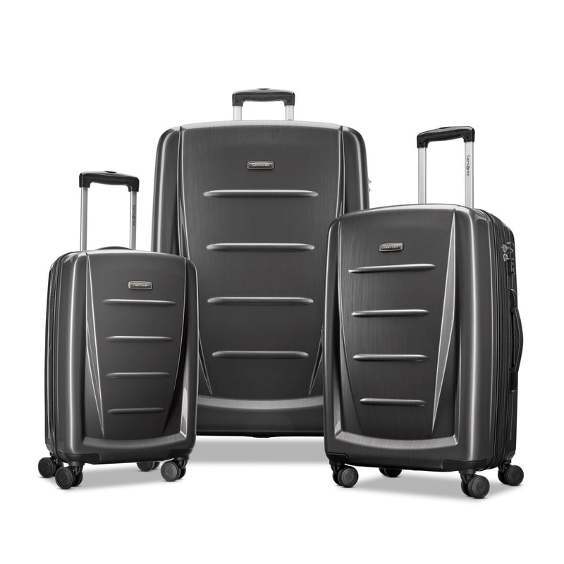 Samsonite Winfield 2 Hardside Expandable Luggage with Spinner Wheels, Charcoal, 3-Piece Set (20/24/28)