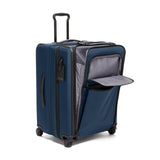 TUMI - Alpha Medium Dual Access Expandable 4-Wheeled Checked Luggage - Zipper Expansion - Durable Ballistic Nylon - Medium Capacity Suitcase with TSA Lock - Navy Blue