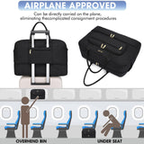 LUOCIP Large Women Travel Duffle Bag, Carry on Bag with Wet Toiletry Pocket for Overnight, Weekend, Yoga, Gym, Business Trips, Sport and Hospital, Black