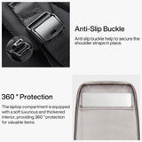 Hanke Expandable Travel Backpack 16 Inch, Full-Open Laptop Backpack Fits 15.6 Inch, Carry On Personal Item Bag with Luggage Strap, Business Work Backpack for Women Men, Black