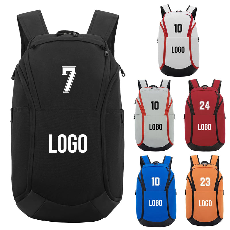 JMGnxt Custom Basketball Backpack for Mens,Personalized Sports Bag with Ball Compartment, Durable Waterproof Gym Backpack, Travel, and Outdoor Activities (Black)