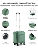 Hanke Underseat Carry On Luggage with Wheels, Lightweight Small Suitcase Airline Approved 16 Inch Softside Personal Item Travel Bag for Women Men, Compact Under Seat Luggage.(Forest Green)
