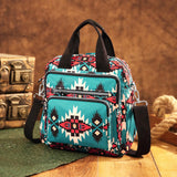 O-TBOST Western Boho Backpack for Women Convertible Mini Backpack Shoulder Handbag Purses (Green)