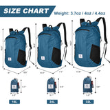 4Monster Hiking Daypack,Water Resistant Lightweight Packable Backpack for Travel Camping Outdoor (Blue, 16L)