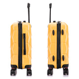 DUKAP ZONIX Luggage with Spinner Wheels | Durable Lightweight Hardshell Suitcase, Spacious Travel Bag with Handle and Trolley | 20-Inch Carry On Small Luggage | Mustard