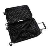 Betsey Johnson 26 Inch Checked Luggage Collection - Expandable Scratch Resistant (ABS + PC) Hardside Suitcase - Designer Lightweight Bag with 8-Rolling Spinner Wheels (TAMALE, 26in)